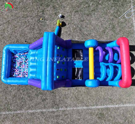 Commercial al aire libre Inflable Bouncer Combo Bounce House Niños Fiesta Castillo Rebordante Con Slide Ball Pit Escalada Blower de obstáculos