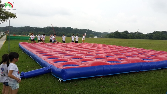 Tarpaulin de PVC 5k Curso de obstáculos inflables Combo Gran tobogán Interactivo Adultos Obstáculo inflables