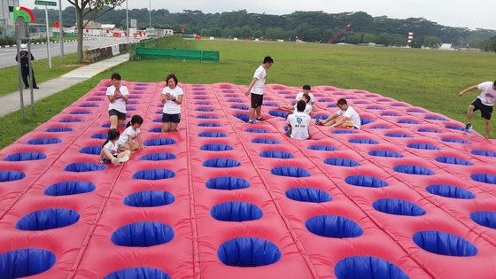 Desafío competitivo Curso de obstáculos de rebote inflable Colchón de PVC Correr Equipo de curso inflable para el evento