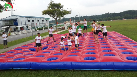 Desafío competitivo Curso de obstáculos de rebote inflable Colchón de PVC Correr Equipo de curso inflable para el evento