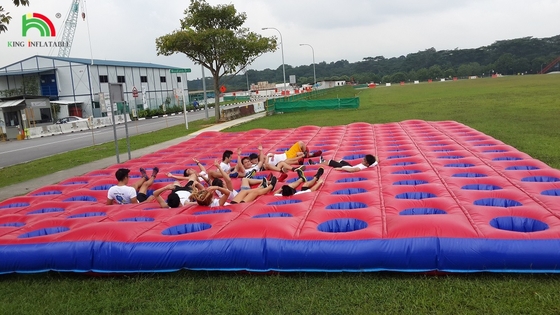 Desafío competitivo Curso de obstáculos de rebote inflable Colchón de PVC Correr Equipo de curso inflable para el evento