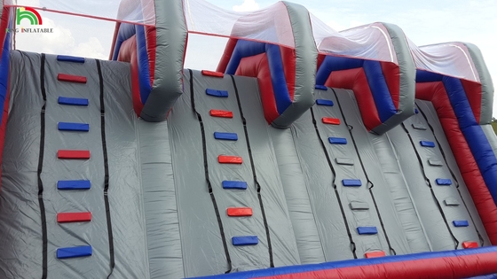 Muro de escalada inflable personalizado Castillo de salto tobogán Obstáculo de diversión Productos deportivos Curso de obstáculos de tierra inflable