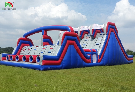 Muro de escalada inflable personalizado Castillo de salto tobogán Obstáculo de diversión Productos deportivos Curso de obstáculos de tierra inflable