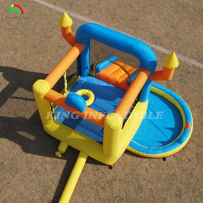 Niños Inflable Casa de Salto Combo Fiesta Pequeño Inflable Salto castillo de salto con piscina de tobogán Cesta de dardos Trampolín