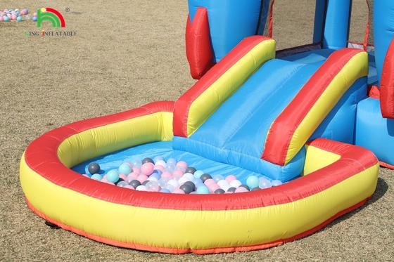 Fiesta al aire libre Inflable Bounce House Niño Bounce House Combinado con Slide Basket Trampolín