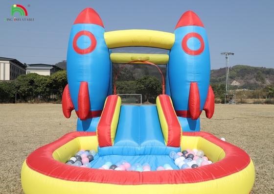 Fiesta al aire libre Inflable Bounce House Niño Bounce House Combinado con Slide Basket Trampolín