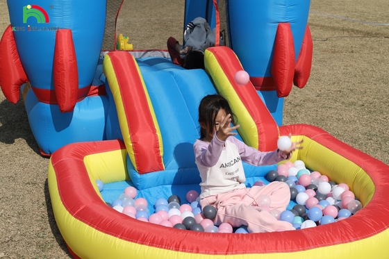 Fiesta al aire libre Inflable Bounce House Niño Bounce House Combinado con Slide Basket Trampolín