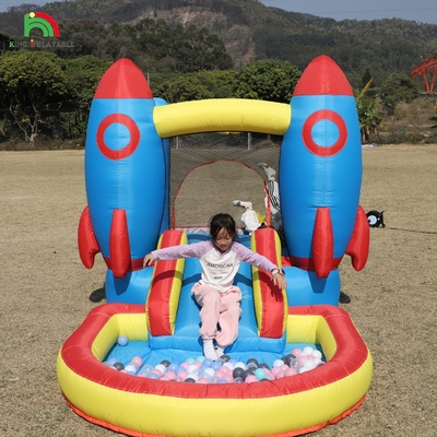 Fiesta al aire libre Inflable Bounce House Niño Bounce House Combinado con Slide Basket Trampolín