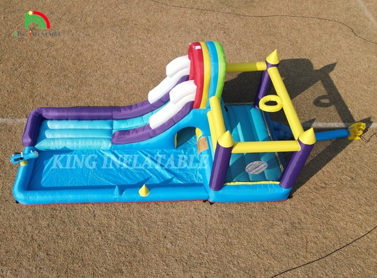 Casa de salto inflable combo con tobogán escalada de paredes obstáculos trampolín bola piscina