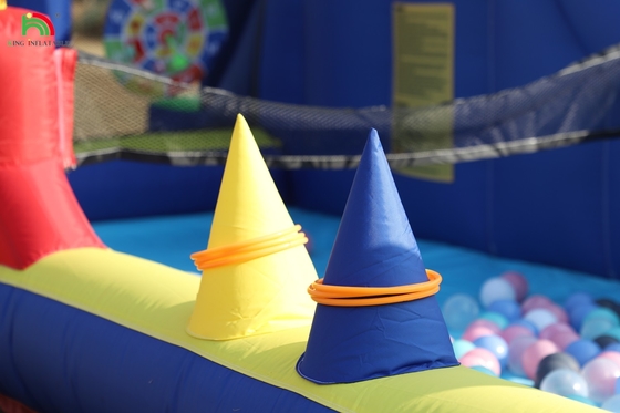 Fiesta de niños húmedo secoInflable Casa de salto de agua deslizamiento de salto Combinación con una piscina de salto más grande