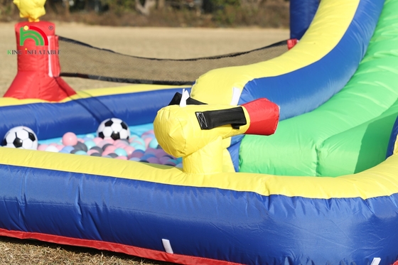 Fiesta de niños húmedo secoInflable Casa de salto de agua deslizamiento de salto Combinación con una piscina de salto más grande