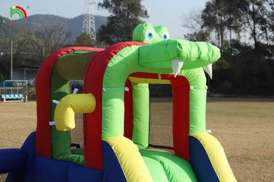 Fiesta de niños húmedo secoInflable Casa de salto de agua deslizamiento de salto Combinación con una piscina de salto más grande