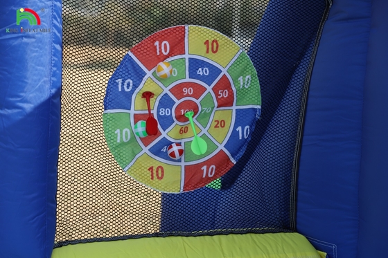 Fiesta de niños húmedo secoInflable Casa de salto de agua deslizamiento de salto Combinación con una piscina de salto más grande