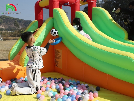 Salpicador Inflable Combo Casa de Salto de Carril Doble tobogán de agua inflable con piscina de agua Trampolín de tiro de red Cesta de escalada