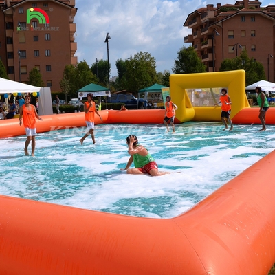 Fábrica personalizada de PVC inflables Campo de juego de fútbol inflables Campo de fútbol inflables para juego de deportes al aire libre