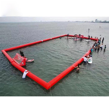 Corte de Fútbol Inflable Interactivo Al aire libre Inflable de agua gigante Campo de juego de fútbol Inflable Campo de juego de arena