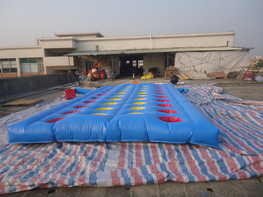 Fuera de Yellow Challenge Inflatable Meltdown Juego Deportivo Con Máquina Rotativa
