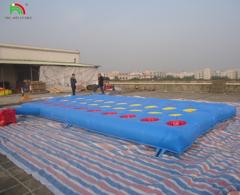 Fuera de Yellow Challenge Inflatable Meltdown Juego Deportivo Con Máquina Rotativa