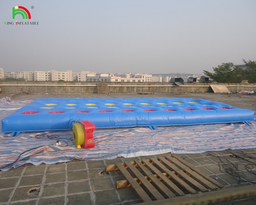 Fuera de Yellow Challenge Inflatable Meltdown Juego Deportivo Con Máquina Rotativa