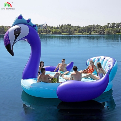 6 Personas Inflables Unicornio Montaña de agua del mar lago piscina flotante Juguete de agua gigante Unicornio Inflables Cama flotante para la fiesta de agua