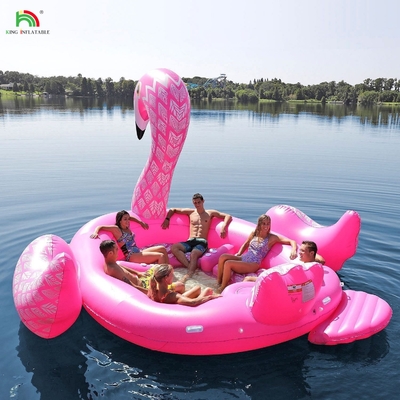 6 Personas Inflables Unicornio Montaña de agua del mar lago piscina flotante Juguete de agua gigante Unicornio Inflables Cama flotante para la fiesta de agua