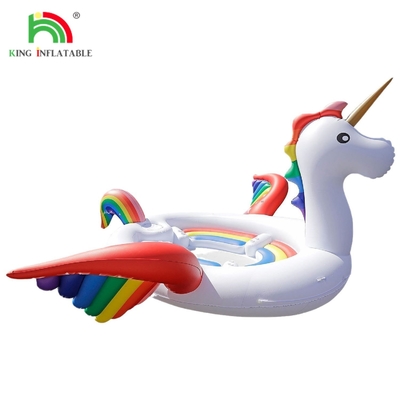 6 personas Inflables Pavo de agua montaña mar lago piscina flotante agua juguete gigante unicornio flamenco cama flotante inflable para la fiesta de agua
