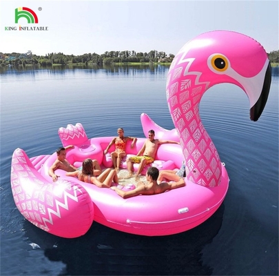 6 personas Inflables Pavo de agua montaña mar lago piscina flotante agua juguete gigante unicornio flamenco cama flotante inflable para la fiesta de agua