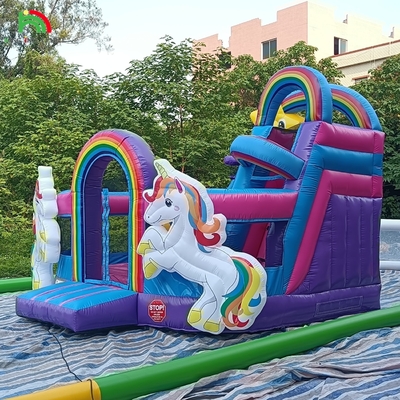 Curso de obstáculos combo de salpicador inflable Casa del castillo de salto con toboganes Escalada de obstáculos de la cisterna