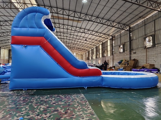 Deslizamiento de agua comercial inflables juegos al aire libre para niños húmedo seco deslizamiento de agua inflables con piscina de salpicadura de agua