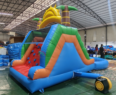 Adultos Niños tobogán de agua de grado comercial de PVC completo de doble carril tobogán de agua inflable con piscina de agua hermética