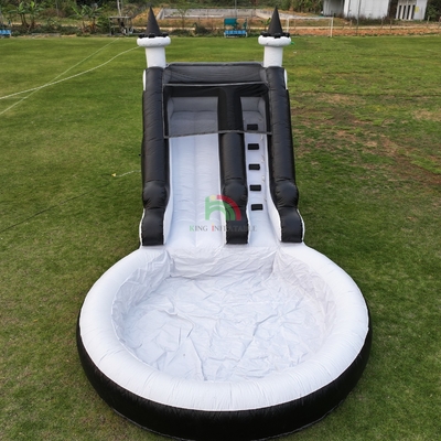 tobogán de agua inflables tobogán de agua blanco y negro tobogán infantil con piscina de agua más grande