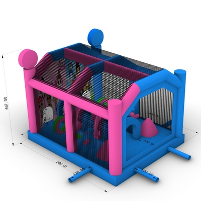 Casa de salto inflable comercial Castillo combinado con trampolín de obstáculos