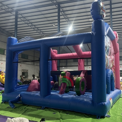 Casa de salto inflable comercial Castillo combinado con trampolín de obstáculos