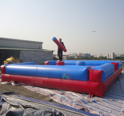 Arena de lucha inflada de PVC de alta calidad Corte de lucha de gladiadores para niños con palos Incluye parques de trampolín con soplador