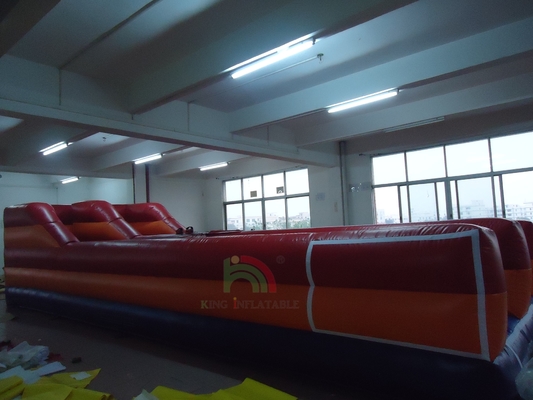 Juego de Bungee Run Inflable al aire libre para dos personas Desafío Race Dual Lanes Juegos Inflables Interactivos