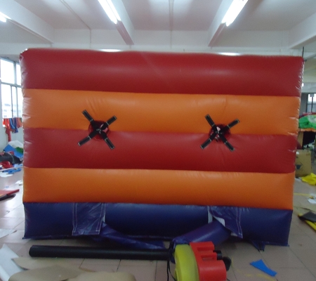 Juego de Bungee Run Inflable al aire libre para dos personas Desafío Race Dual Lanes Juegos Inflables Interactivos