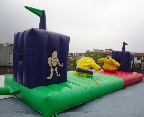 Juego hinchable de alta calidad Carnaval Casa de salto Sumo Trajes Bungee Run para adultos Niños