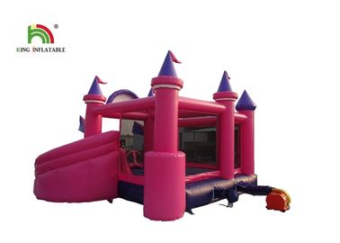 castillo de salto inflable Multiplay grande de los 6m animoso con la diapositiva de la curva