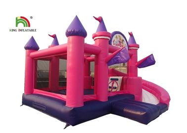 castillo de salto inflable Multiplay grande de los 6m animoso con la diapositiva de la curva