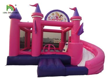 castillo de salto inflable Multiplay grande de los 6m animoso con la diapositiva de la curva