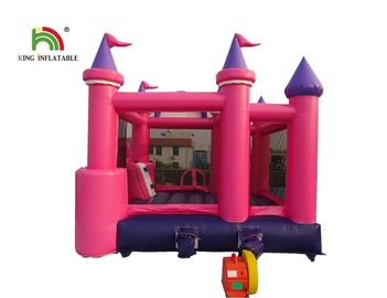 castillo de salto inflable Multiplay grande de los 6m animoso con la diapositiva de la curva