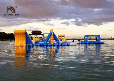 Calor - azul gigante de soldadura parques inflables del agua de 30 * de los 25m para los adultos y los niños