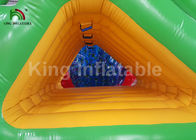 Diapositiva flotante al aire libre de encargo del mar inflable del PVC de 5 de x 2,5 de los x 2.5m para los niños