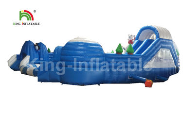 Artículo inflable gigante blanco de encargo del parque del agua de la tierra del oso polar inodoro
