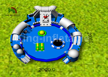 Artículo inflable gigante blanco de encargo del parque del agua de la tierra del oso polar inodoro