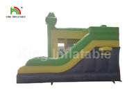 Castillo de salto inflable del verde del tema de la liga de justicia EN71 con la diapositiva para los niños