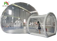 tienda inflable transparente de la burbuja del diámetro de los 6m con el túnel para el alquiler que acampa al aire libre