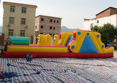 Carrera de obstáculos inflable comercial gigante con la diapositiva/el túnel inflable el 10x4m
