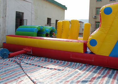 Carrera de obstáculos inflable comercial gigante con la diapositiva/el túnel inflable el 10x4m