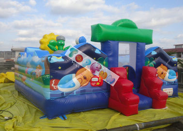 Lona de salto inflable comercial del PVC del castillo los 7x7m 0.55m m del parque de atracciones/del parque zoológico